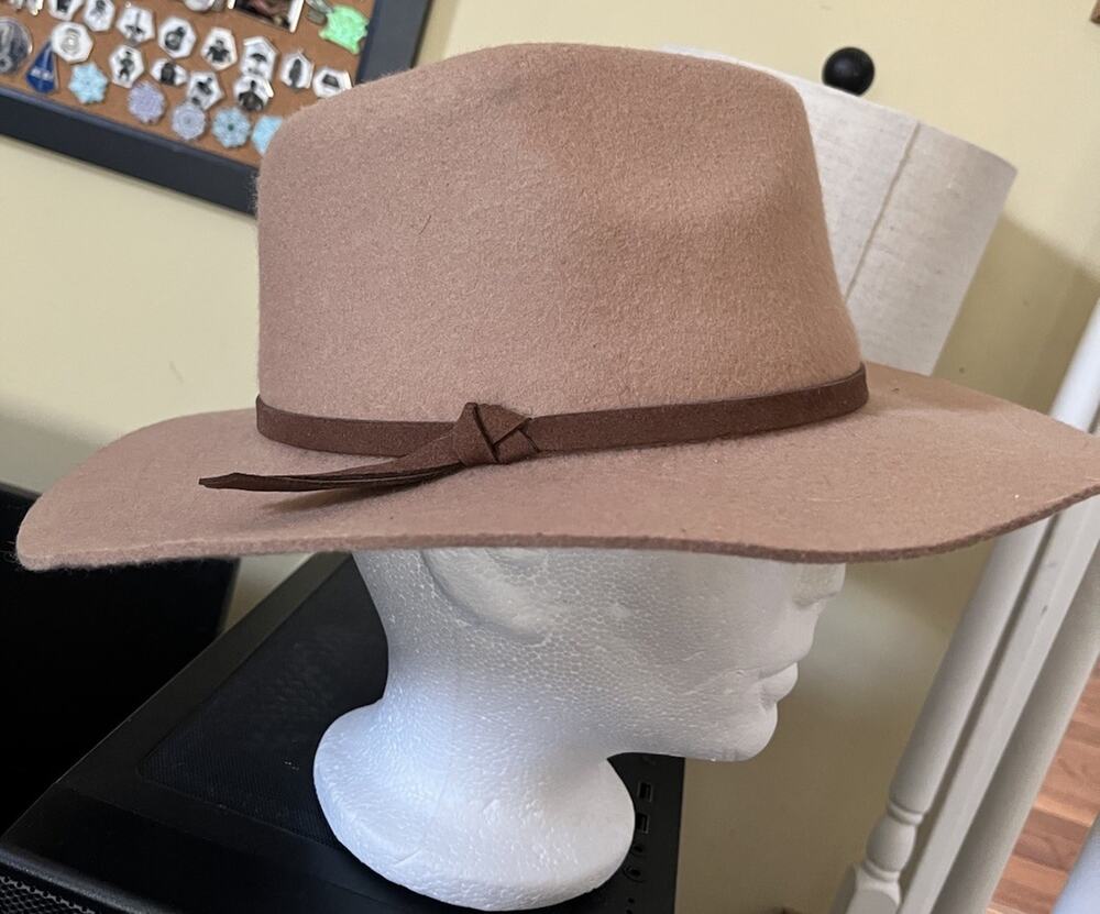 Lucky Brand Tan Wool Fedora Hat